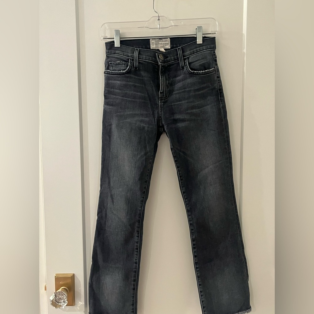 Current/Elliott Charcoal cropped Denim Jeans size 25
